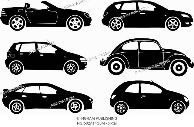 Silhouette cars, vector