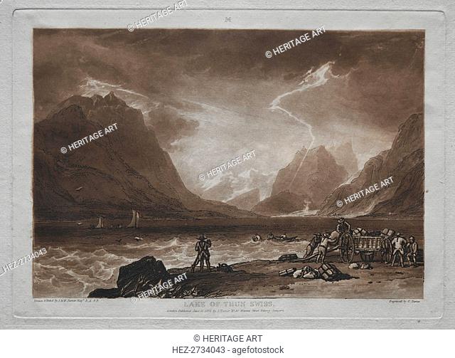 Liber Studiorum: Lake of Thun, Swiss. Creator: Joseph Mallord William Turner (British, 1775-1851)