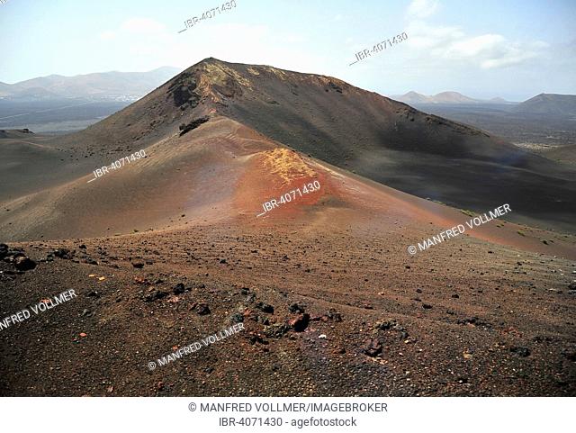 Lava landscape, Timanfaya National Park, Lanzarote, Canary Islands, Spain