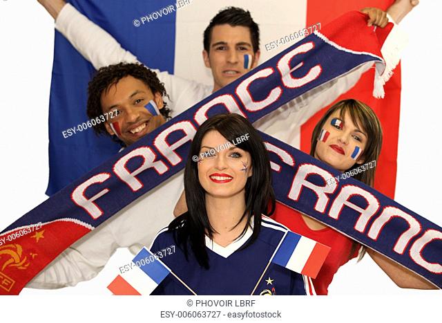 Two French couples ready to support their national team