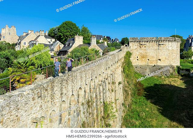 France, Cotes d'Armor, Dinan, the castle and its 2600 meters of medieval walls that still surround the old town