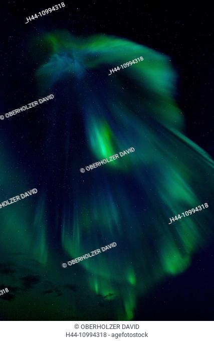 Aurora Borealis, Europe, autumn, phenomenon, Lapland, light, night, northern lights, Norway, polar light, Scandinavia, Vestertana