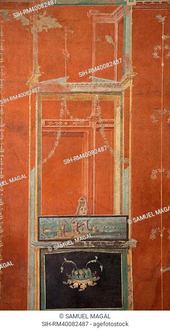 Italy, Naples National Archeological Museum, from Pompeii, Isis Temple, Third Style Decoration