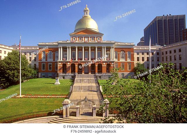 The Massachusetts State House, also known as the Massachusetts Statehouse or the ""New"" State House, is the state capitol and house of government of the...