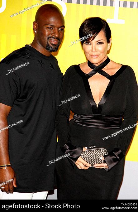 LOS ANGELES, CA - AUGUST 30, 2015: Kris Jenner and Corey Gamble at the 2015 MTV Video Music Awards held at the Microsoft Theater in Los Angeles