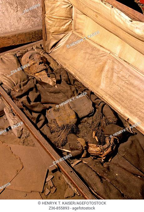 Poland, Krakow, tombs of mummies in Cripts of St Casimir Sanctuary