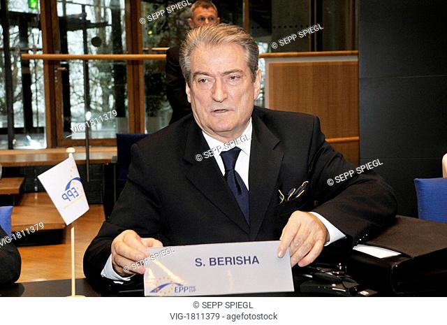 Germany, Bonn, 10.12.2009 Sali BERISHA, Prime Minister of Albania, during the congress of the European people's party - BONN, GERMANY, 10/12/2009