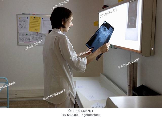 Photo essay at the hospital of Meaux, France. Department of medical imagery. Operator