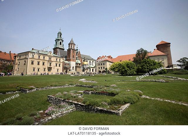 There has been a settlement on Wawel hill overlooking the city of Krakow for centuries and the present fort was built in the 14th century