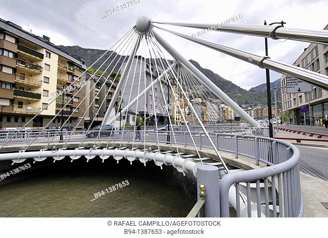 Bridge over the Gran Valira river, Mitjavila avenue, Andorra la Vella, Andorra
