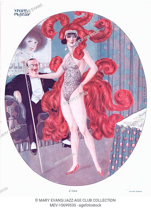Illustration 'L'Idole' by Ranson from Paris Plaisirs number 30, November 1924