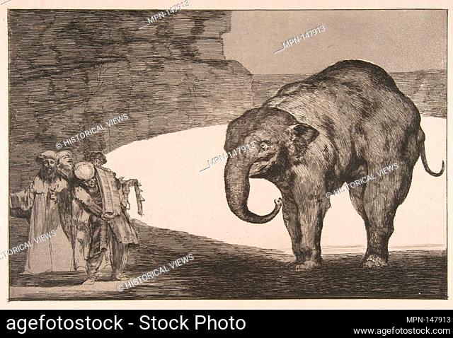 Plate C from the 'Disparates': Animal Folly. Series/Portfolio: One of the four additonal plates prepared for but not published in the set titled Los Disparates...