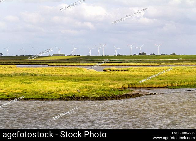 coastal scenery near Carolinensiel in Eastern Frisia, Germany