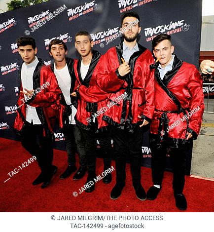 Janoskians attend the Janoskians: Untold and Untrue premiere at the Bruin Theatre on August 25th, 2015 in Los Angeles, California