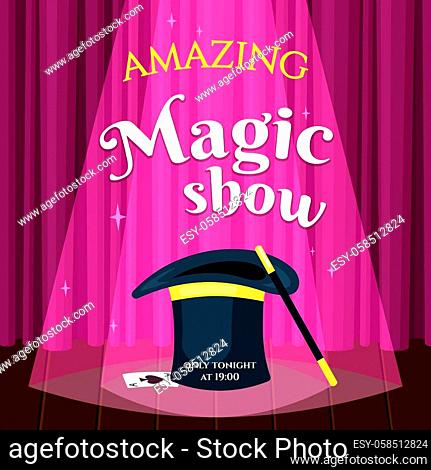 Hand Drawn Magic Show Birthday Party Invitation Template. A magician... | Magic  show, Magic party, Fantasy posters