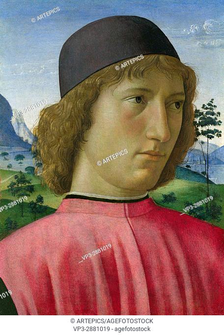Domenico Ghirlandaio. Portrait of a young man in red . 1490. National Gallery - London