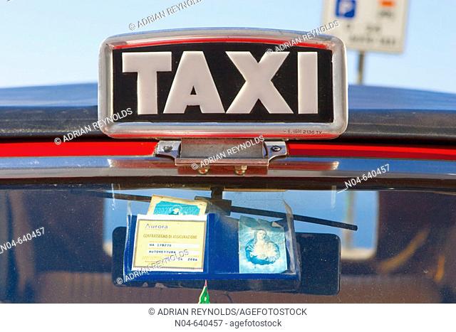 Taxi sign. Capri, Italy