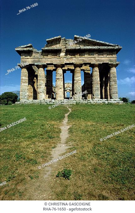 Temple of Neptune at Paestum, near Salerno, Campania, Italy, Europe