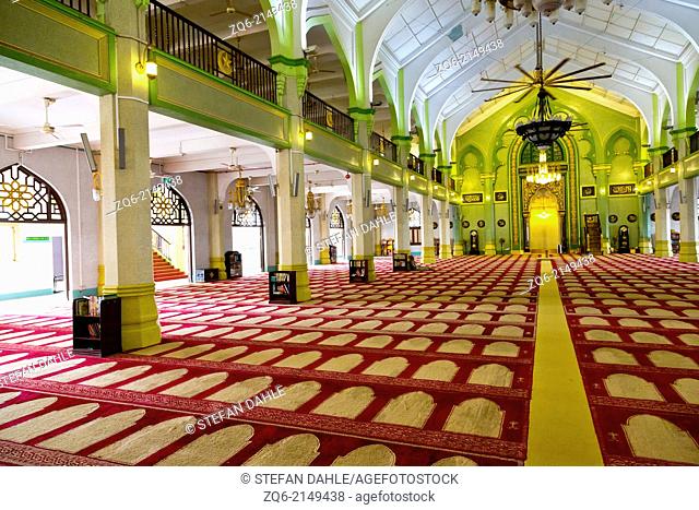 Prayer Hall of the Masjid Sultan Mosque in Singapore