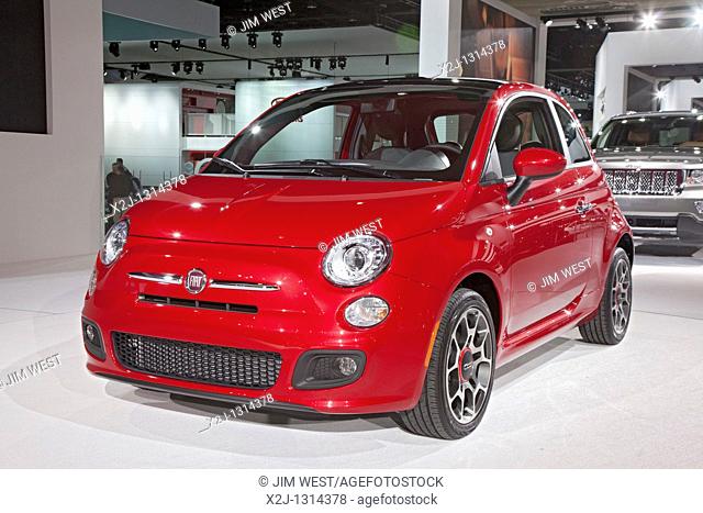 Detroit, Michigan - The 2012 Fiat 500 on display at the North American International Auto Show