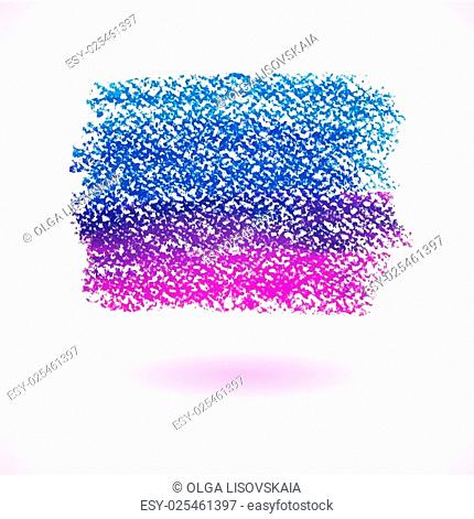 Blue and purple pastel crayon spot