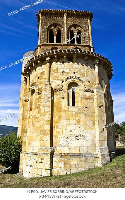 Apse of the Romanesque church of San Pedro de Tejada - Valle de Valdivielso - Burgos - Castilla y Leon - Spain