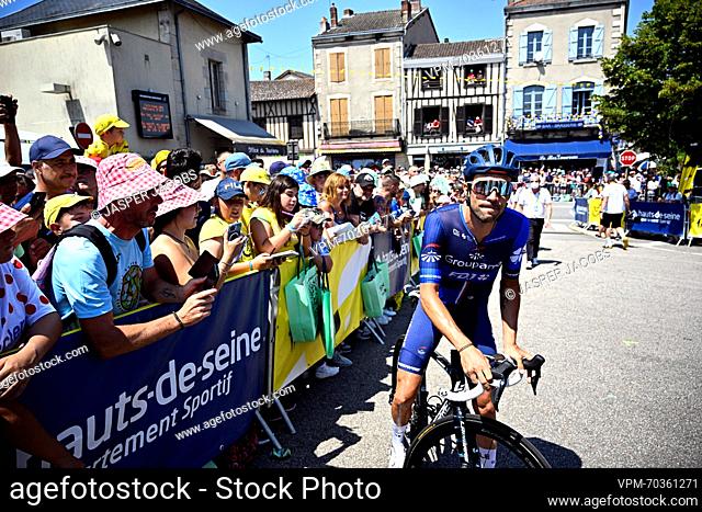 French Thibaut Pinot of Groupama-FDJ pictured at the start of stage 9 of the Tour de France cycling race, a 182, 4 km race from Saint-Leonard-de-Noblat to Puy...