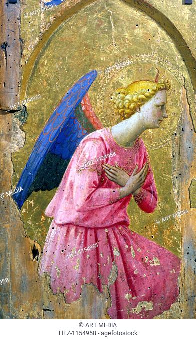'Angel in Adoration', mid 15th century. From the Musee du Louvre, Paris