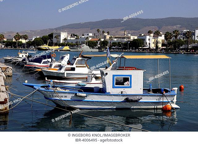 Fishing boats, harbor Kos, Kos Island, Greece