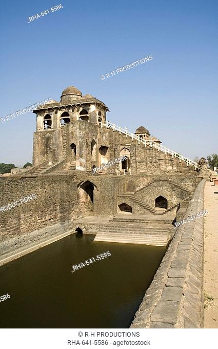 The Jahaz Mahal or Ships Palace in the Royal Enclave, Mandu, Madhya Pradesh state, India, Asia