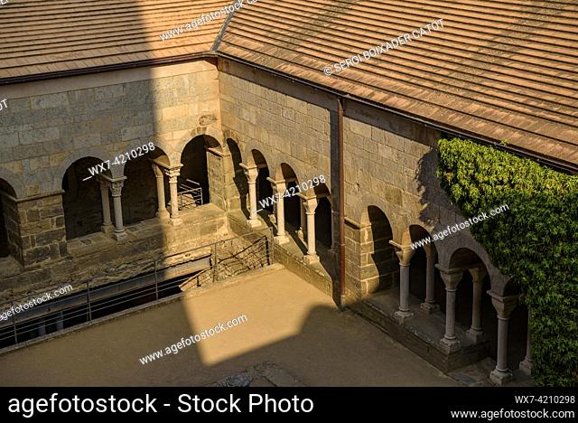 Upper cloister of the monastery of Sant Pere de Rodes (Alt EmpordÃ , Girona, Catalonia, Spain)