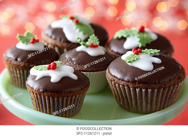 Chocolate Christmas cupcakes