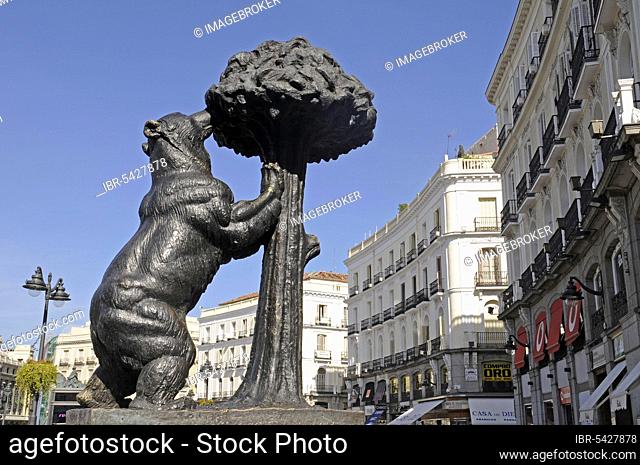 El ozo y el madrono, the bear and the mulberry tree, Puerta del Sol Square, Plaza, Madrid, Spain, Europe