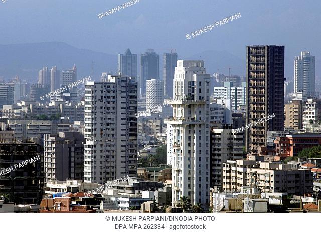 Skyline from Urvashi Building, Malabar Hill, Mumbai, Maharashtra, India, Asia