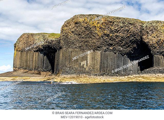 Fingal's Cave of Staffa Island, volcanic island formed of basaltic columns - Scotland, United Kingdom Fingal's Cave of Staffa Island