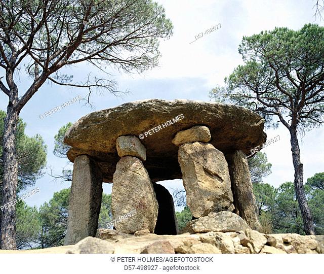 Dolmen of Pedra Gentil. Vallgorguina. Barcelona province. Spain