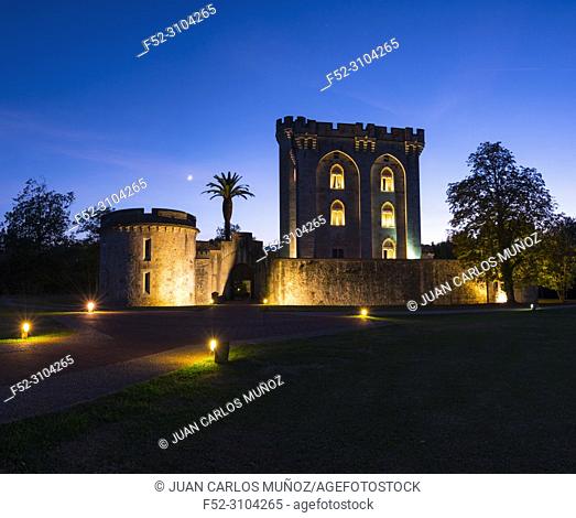 The Castillo de la Emperatriz Eugenia de Montijo, Castle in the village of Arteaga, Urdaibai Biosphere Reserve, Bizkaia, Basque Country, Spain, Europe