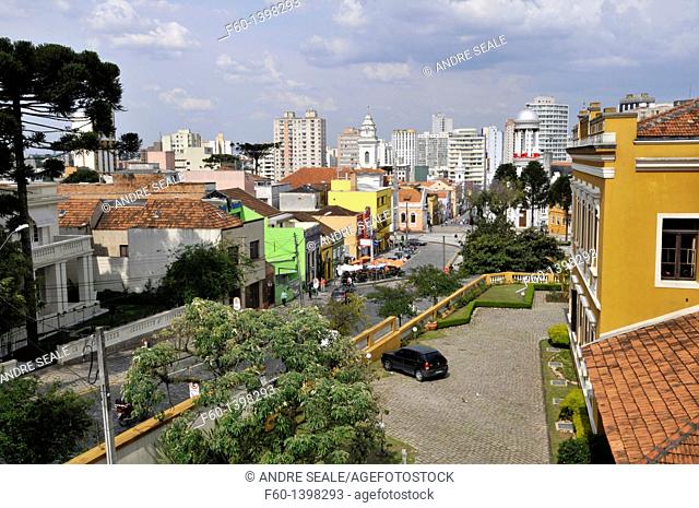View of downtown Curitiba, Paraná, Brazil
