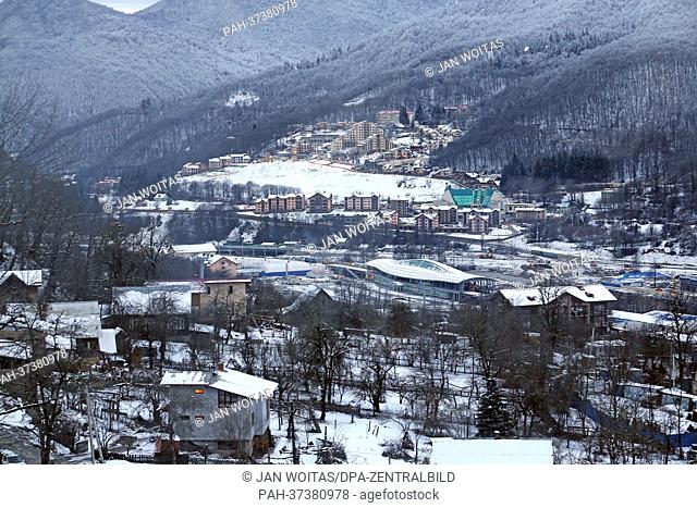 A view of a snow-covered part of the Krasnaja Polyana municipality near Sochi, Russia, 3 February 2013. The Winter Olympics are going to take place in the Black...