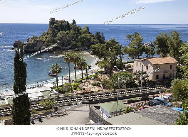 View from Taormina over the sea, Sicily