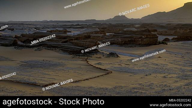 Rock formations on the edge of the Sahara, Egypt