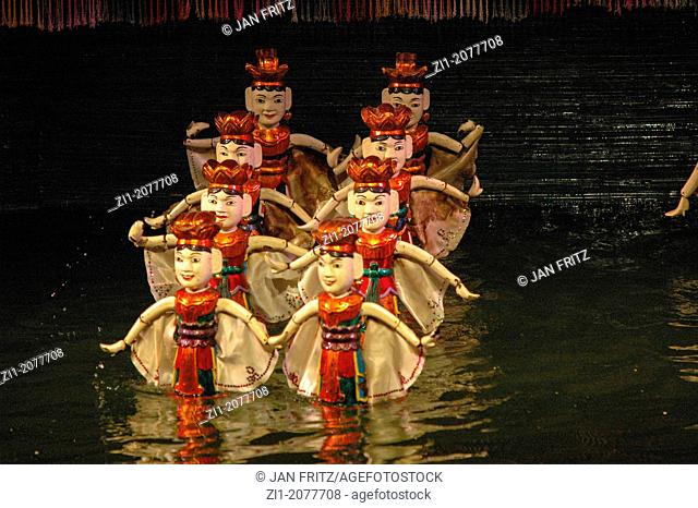 traditional puppet theatre in Hanoi, Vietnam