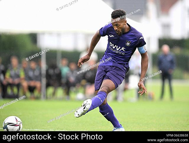 Anderlecht's Hannes Delcroix pictured in action during a friendly match between Belgian first division soccer teams RSCA Anderlecht and STVV Sint-Truidense VV