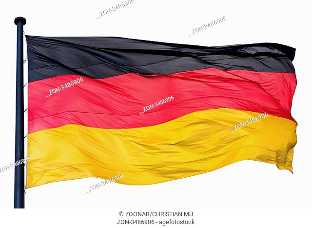 deutsche Nationalflagge auf weiße Hintergrund isoliert