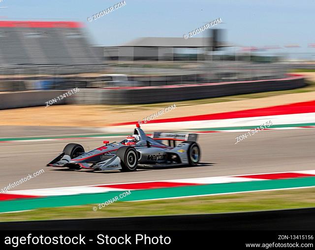 WILL POWER (12) of Australia goes through the turns during practice for the IndyCar Spring Test at Circuit Of The Americas in Austin, Texas