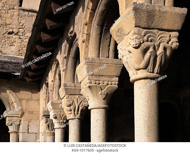 Romanesque capitals of Santa Maria d'Urgell cathedral, La Seu d'Urgell, Lleida province, Catalonia, Spain