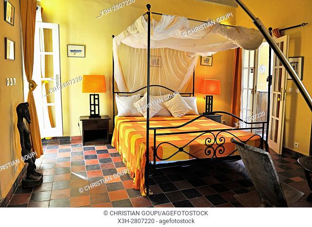 Villa Castel guesthouse, Ile de Goree (Goree Island), Dakar, Senegal, West Africa