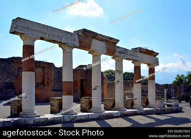Italien, Italia, Pompeji, Säulenreste