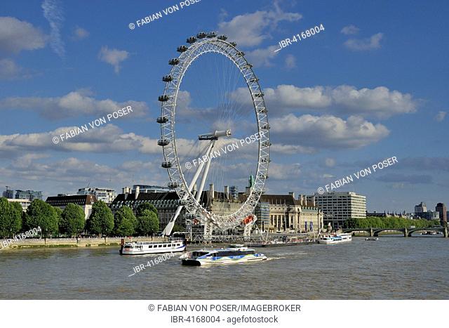 London Eye, ferris wheel on the Thames, London, England, United Kingdom