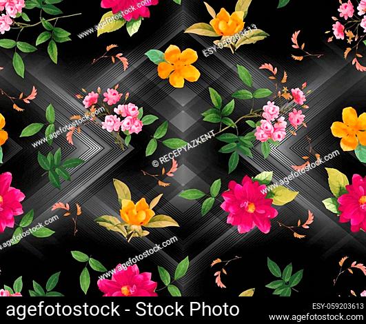 flower design seamless pattern for fabric textile